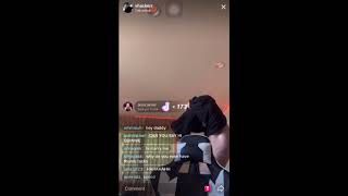 vinnie hacker tiktok live with jordan huxhold [upl. by Analahs]