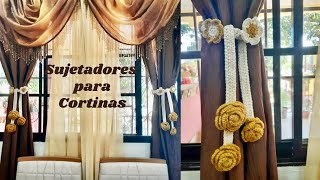 Sujetadores para Cortinas tejidos en Crochet [upl. by Zoila331]