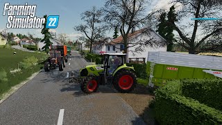 Corn silage harvesting Grass harvesting  Fiatagri 180 and John Deere  Pallegney Farm  FS22 [upl. by Ynaffat]