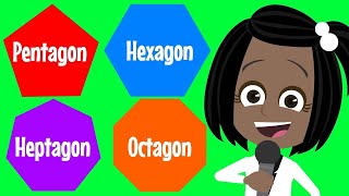 Pentagon Hexagon Heptagon Octagon  2D Shape Songs for Kids [upl. by Sillig]