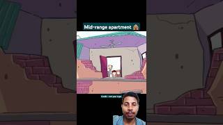 Midrange apartment 🛖😎😅NOTYOURTYPE animation cartoon funny apartment ytshort 2danimation [upl. by Dalpe]