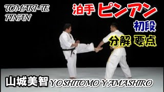 TOMARITE PINAN YOSHITOMO YAMASHIRO KARATEDO KATA 山城美智 泊手 ピンアン教範 空手道形 [upl. by Zipah]