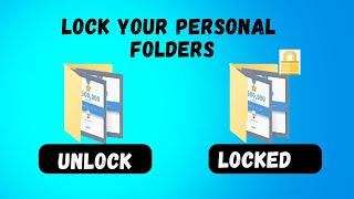 How to LOCK or UNLOCK a folder windows 7 8 10 or 11 [upl. by Siver790]