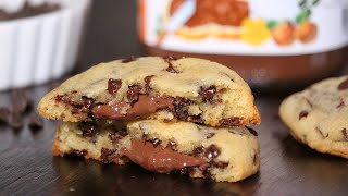 Chocolate Chip Nutella Cookies  How Tasty Channel [upl. by Jovita433]