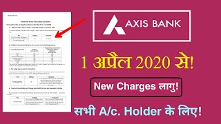 Axis bank account fees and charges change from 1 April 2020  Axis bank new charges applicable [upl. by Eunice]