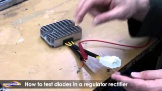 How to test a diode on a regulator rectifier using a multimeter [upl. by Nosro29]