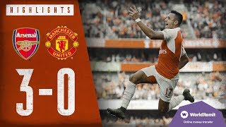 A SCREAMER FROM ALEXIS SANCHEZ  Arsenal 30 Manchester United  Classic highlights  2015 [upl. by Cran]