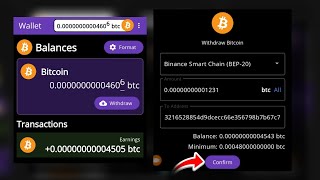 Bitcoin Mining Crypto Miner App Withdrawal  Crypto Miner App 2024  Bitcoin Mining App 2024 [upl. by Lamrouex]