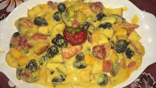 Creamy Fruit Chaat Fruit Salad Easy Ramadan Recipe by RJ Kitchen [upl. by Salinas]