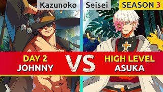 GGST Season 3 ▰ Kazunoko Johnny vs Seisei Asuka Guilty Gear Strive High Level Gameplay [upl. by Morna]