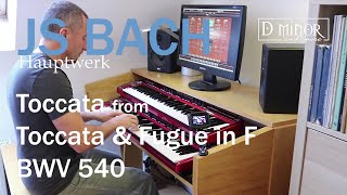 JS BACH  Toccata from Toccata and Fugue in F BWV 540  Hauptwerk [upl. by Castera]