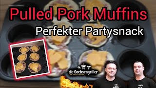 PULLED PORK MUFFIN  der wohl herzhafteste Muffin den es gibt  Die Sachsengriller [upl. by Reiche970]