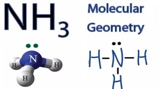 NH3 Molecular Geometry  Shape and Bond Angles Ammonia [upl. by Nagiem]