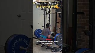 Zercher squats dont work your legs 😤 275lbs for 15 reps [upl. by Hebert]