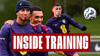 Foden Goal Machine Jude’s NoLook Pass amp Saka Rice v Gordon Gomes Sharpshooting  Inside Training [upl. by Essej]