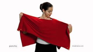 Red Poncho Scarves  How to Make The Bina a Poncho [upl. by Jaella]