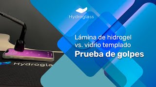 Prueba de golpes Vidrio templado vs Lámina de hidrogel 🤯🔨 [upl. by Aritak]