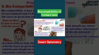 Biocompatibility of Contact Lens optometrist optometry optometrists contactlens contactlenses [upl. by Redleh491]