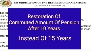 Restoration Commuted Amount Of Pension  Demand for Reduction In Tenure  Link Available [upl. by Enirehtac367]