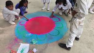 Rangoli making competition was organised in Drishyam International School Baruraj Motipur 🙏❤️ [upl. by Ykroc]