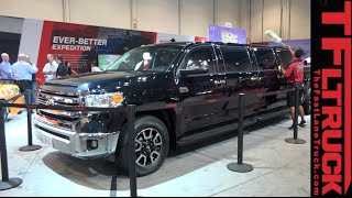 Meet the SEMA Toyota Tundrasine A 26foot 8door TexasSized Limo [upl. by Attekal]