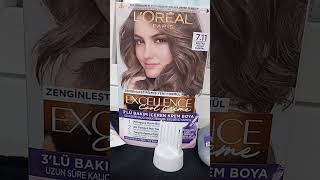 Loreal Paris 711 ekstra küllü kumral vlog keşfet lorealparis excellence saçbakımı saçboyama [upl. by Amehsyt308]