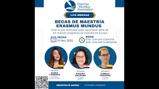 Conoce más acerca de los programas de Maestría Erasmus Mundus y sus becas [upl. by Ennaeirb]