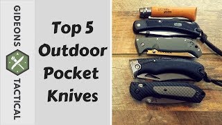 Top 5 Outdoor Pocket Knives amp Why [upl. by Noyahs291]