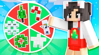 ❤️Wheel Spin Decides My Minecraft Christmas House [upl. by Acirret]