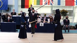 Kendo Europameisterschaft 2022  Halbfinale Männer Einzel  Ohno GER vs Przewlocki FRA [upl. by Aseral]