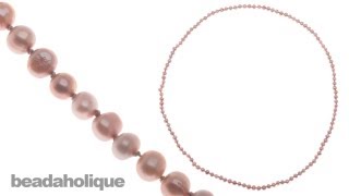 How to Make a Knotted Pearl Necklace without a Clasp [upl. by Adnal]