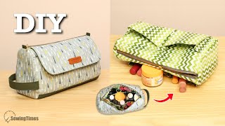 DIY Travel Makeup Organizer Bag 🚀 Handy Toiletry Bag Sewing Tutorial [upl. by Ronald659]