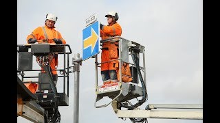 Stopmærker langs med Den nye bane KøbenhavnRingsted [upl. by Netsrek971]