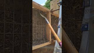 Easy Cob Wall Trimming with Cob Forms cobhouse construction buildingourownhome [upl. by Mecke]