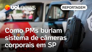 PMs de SP burlam sistema de câmeras corporais mostra reportagem repórter traz bastidores [upl. by Cloots425]