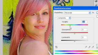 Tutorial Photoshop CS4  Come cambiare il colore dei capelli [upl. by Carpet]