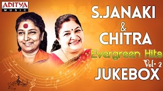 SJanaki amp Chitra Evergreen Telugu Hit Songs  Jukebox  Vol  2 [upl. by Nikolia]