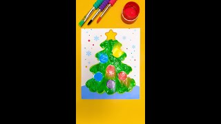 Lets Color a Christmas Tree 🎄 Finger Painting [upl. by Wilmar]