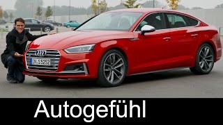 Audi A5 Sportback Sline vs S5 Sportback V6 FULL REVIEW test driven new neu 2017 [upl. by Ahsilahk]