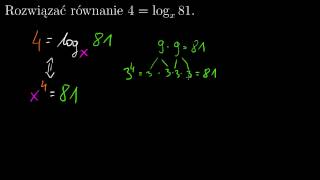 Rozwiązywanie równania logarytmicznego  znajdowanie nieznanej podstawy [upl. by Ynnad]