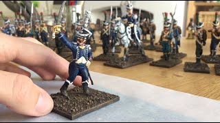 HaT 132 French Light Infantry Chasseurs WIP basing [upl. by Laekcim330]