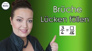 Brüche  Lücken füllen  Kürzen und Erweitern by einfach mathe [upl. by Torres]