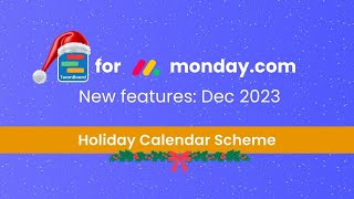 Holiday Calendar Scheme  Resource Planning for mondaycom  TeamBoard [upl. by Cowie]