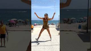 One of my faves 😎☀️ jumprope skipping beach tricks repost [upl. by Lilhak]