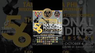 Tau Gamma Phi  56th davaocitytriskelioncouncil fortisvoluntasfraternitas triskelion [upl. by Farnham840]