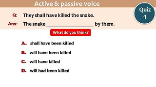 Active Voice vs Passive Voice Quiz  English Grammar Test by Quality Education  Active vs Passive [upl. by Rosenberg]