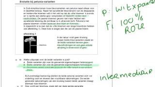 Uitleg examen bio havo 20151 opgave 16 tm 20 [upl. by Nodnarg948]