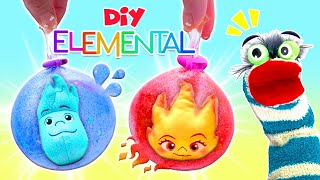 Fizzy Creates DIY Disney Pixars Elemental Wade And Ember Themed Slime Squishies  Fun Craft For Kids [upl. by Thacker]