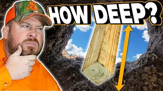 How Deep YOU Should Set Your Fence Posts Wood Steel and Driven Posts [upl. by Herb736]