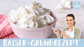 Baiser Grundrezept 🍦🤩  Klassiker  einfach und schnell  Einfach Backen [upl. by Nossila691]